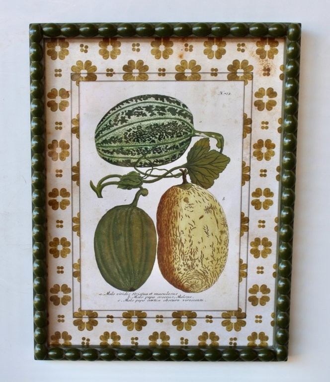Yellow Melon Picture In Green Bobble Frame
